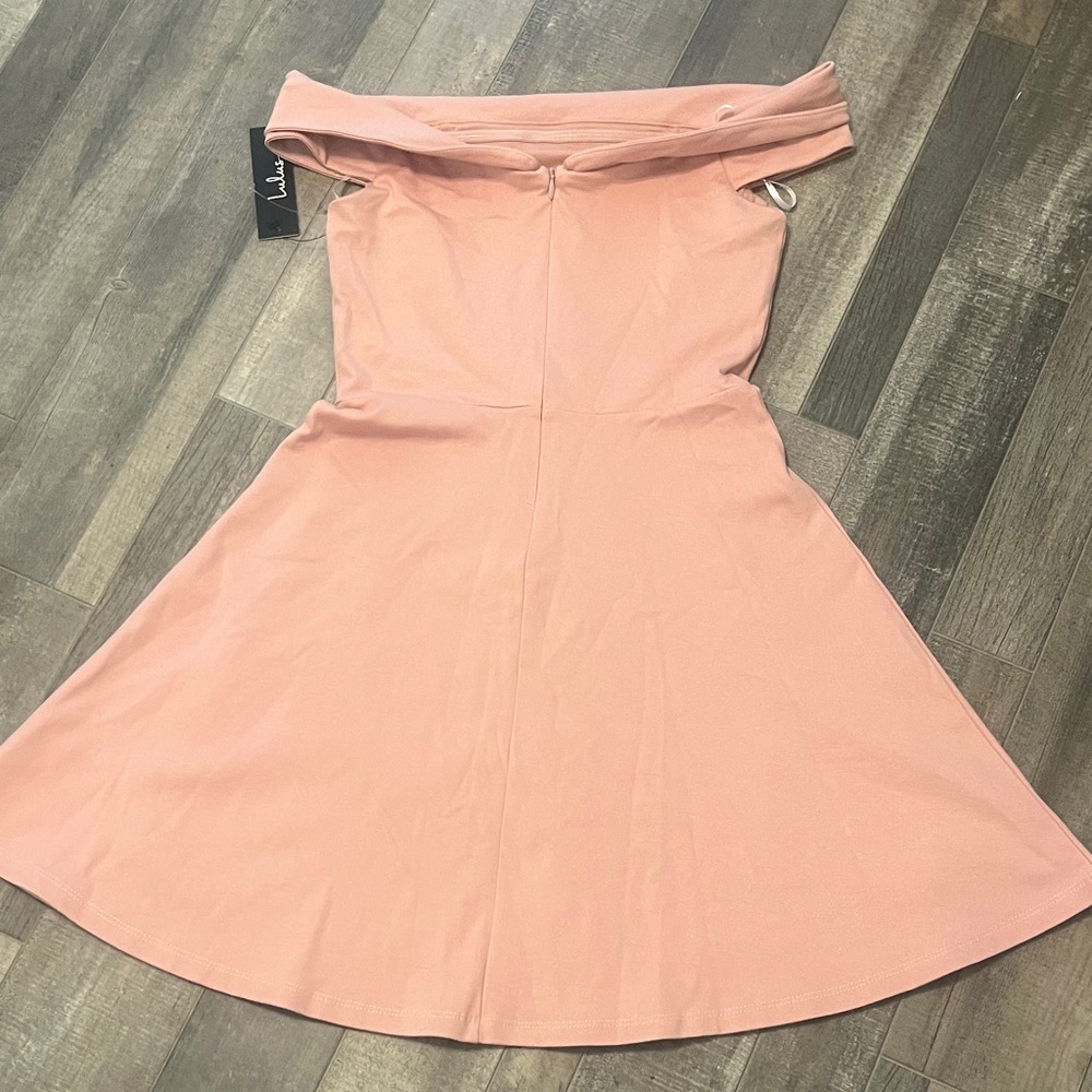 Lulu's Strapless Blush Dress - Picture 5 of 10
